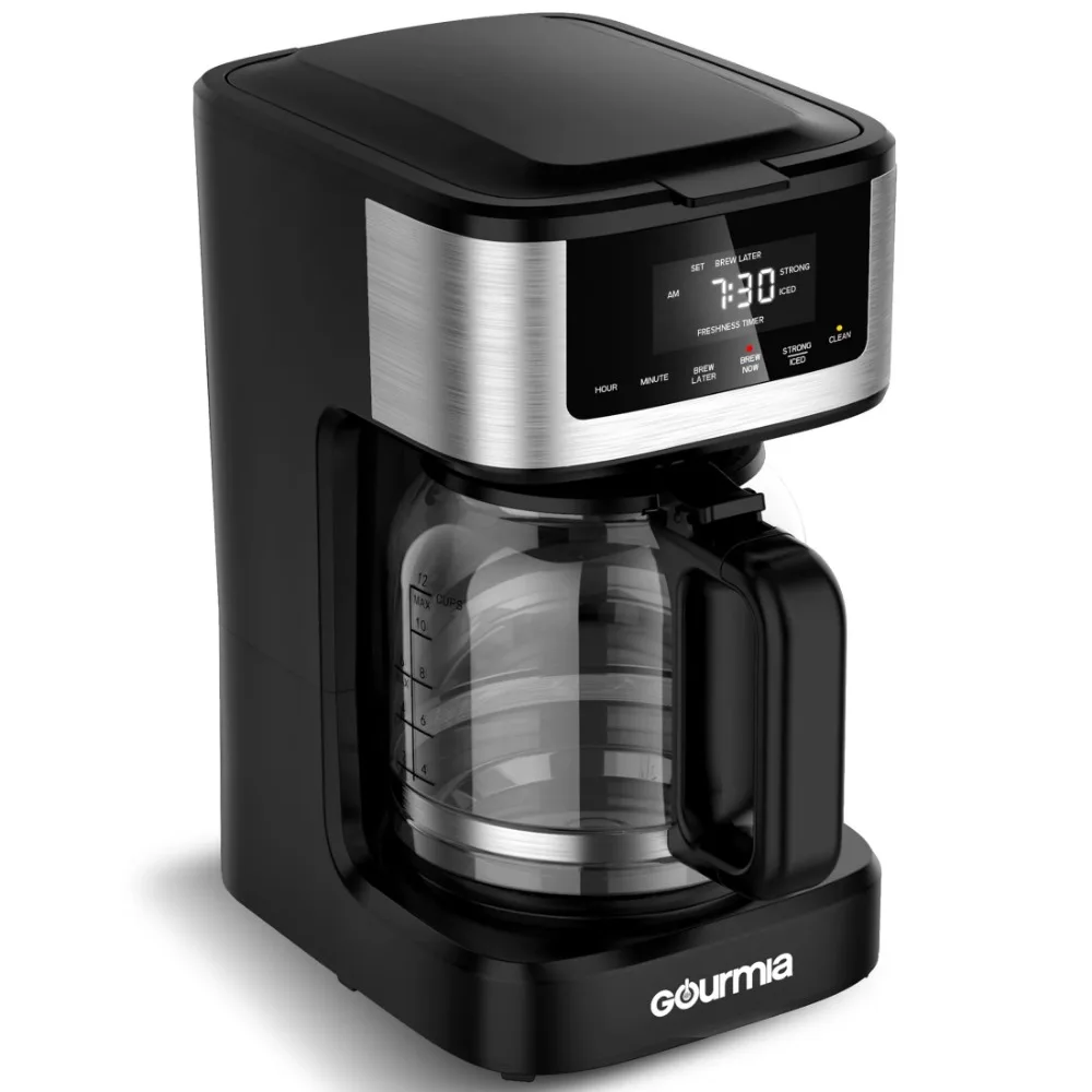 Gourmia 5 Cup Programmable Drip Coffee Maker with Brew Later Black