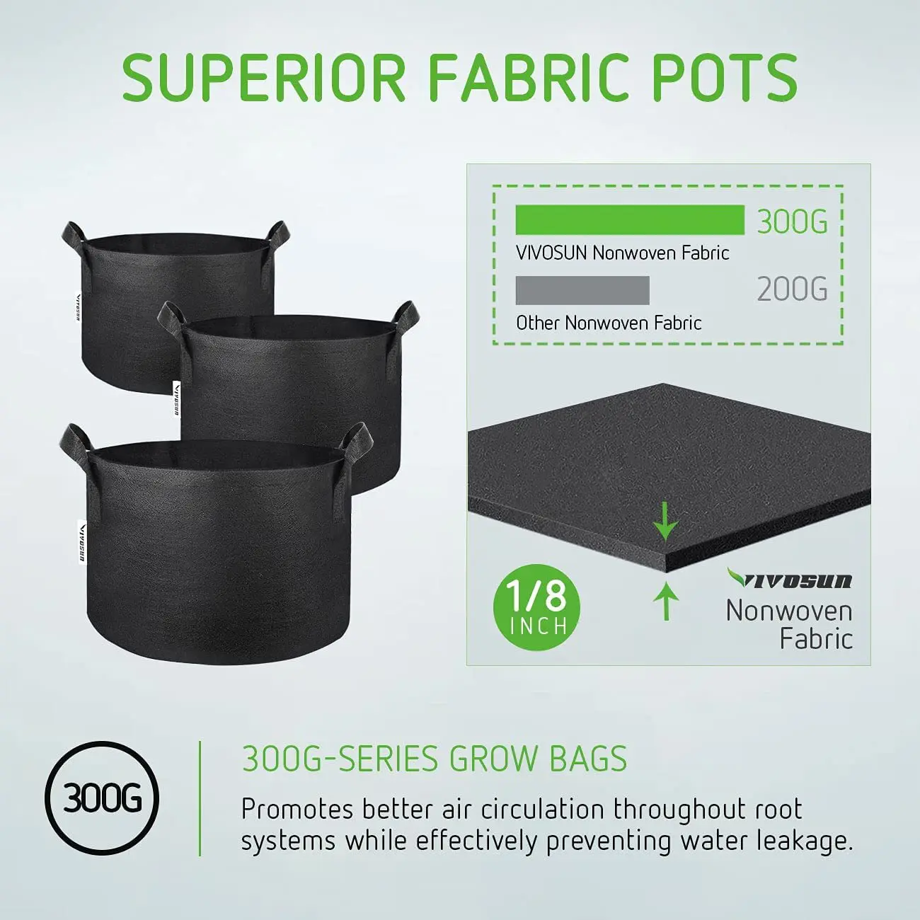 5/7/10/15 Gallon Grow Bags Felt Grow Bag Gardening Fabric Grow Pot Nursery Vegetable Growing Planter Garden Flower Planting Pots