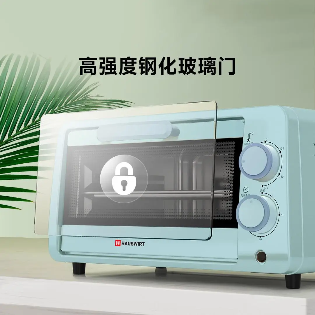 HAUSWIRT 220 فولت 800 واط 12L باب زجاجي مرئي مقاوم...