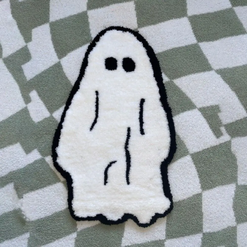 Halloween Spider Web Bath Mat Non Slip Pumpkins Rugs Gothic Bats Coffins Carpet White Half Round Bath Mat Bathroom