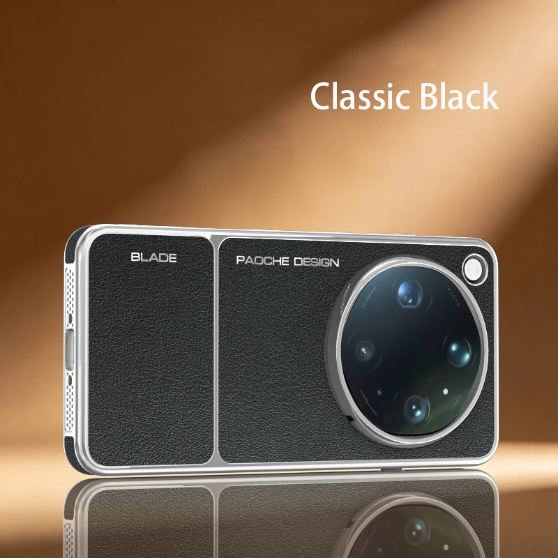 Sleek Leather Case with Built-in Magnet and Heat Dissipation - Comfortable Grip and Fashionable Design