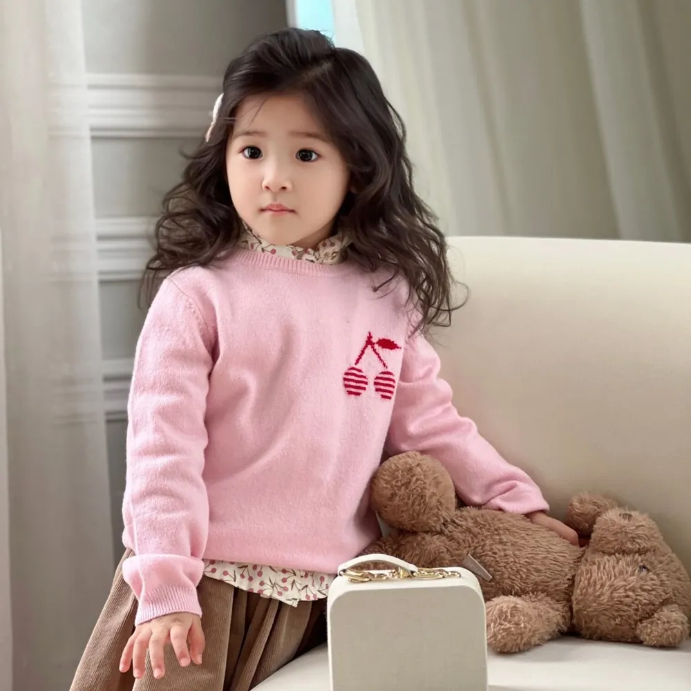 

kids Sweaters Winter 50% Wool Warm Boys Girls' Pullover Sweaters Classic Comfortable Solid Color Knitwear
