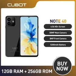 Cubot Note 40,12GB(6GB+6GB)+256GB,50MP Main Camera,6.56