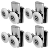 4Pcs Shower Door Wheels 23Mm Shower Door Rollers Heavy Duty Zinc Alloy Dual Wheel For Both Flat Sliding Shower Doors 1
