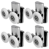 4Pcs Shower Door Wheels 23Mm Shower Door Rollers Heavy Duty Zinc Alloy Dual Wheel For Both Flat Sliding Shower Doors 1