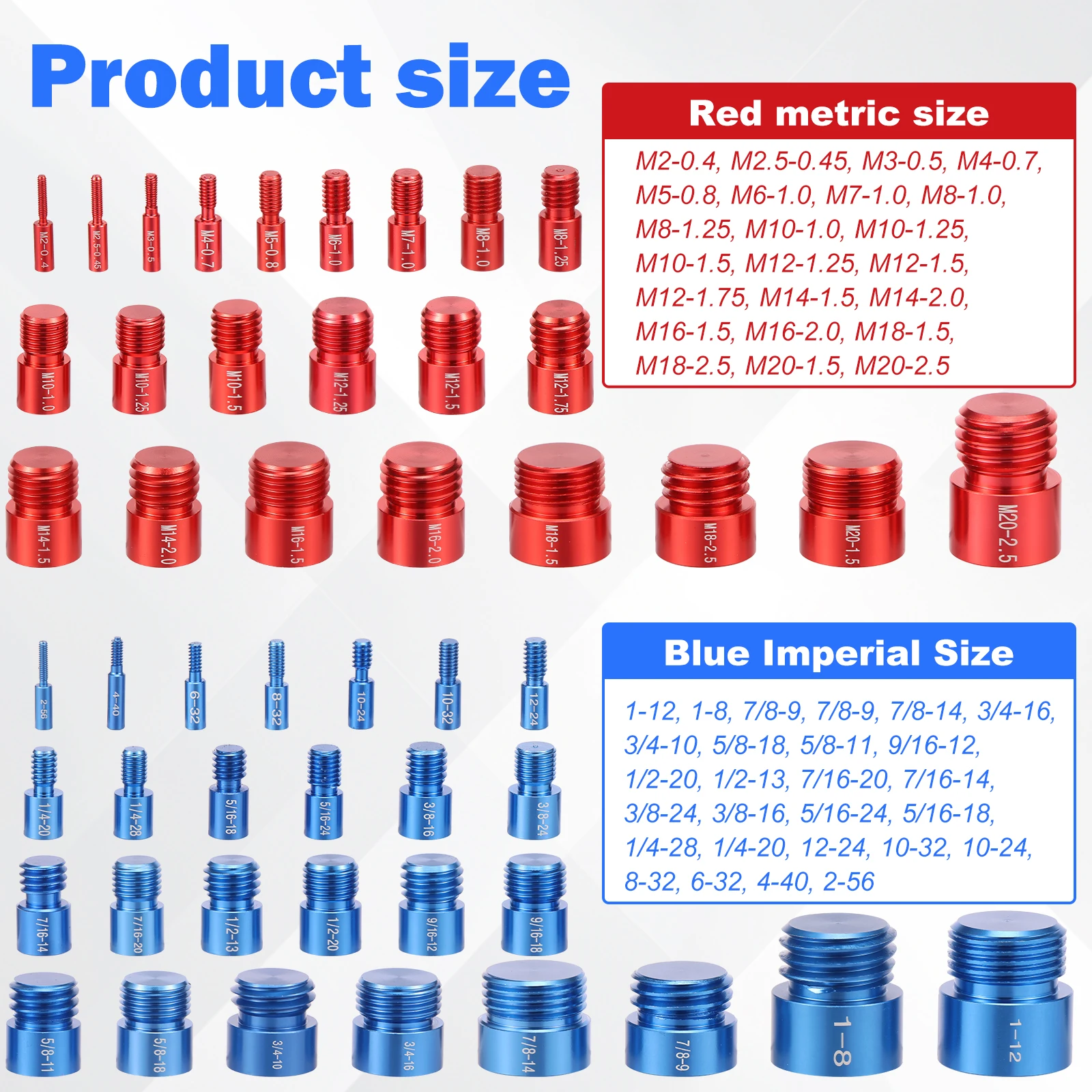 50PCS Nut Bolt Thread Checker Size Gauge Thread Gauge for Detecting ...