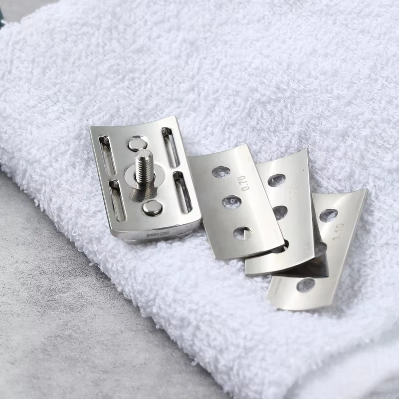 Yaqi High Quality New Trifecta Adjustable 316 Stainless Steel Polished Safety Razor Head With Different Blade Gaps For Shaving