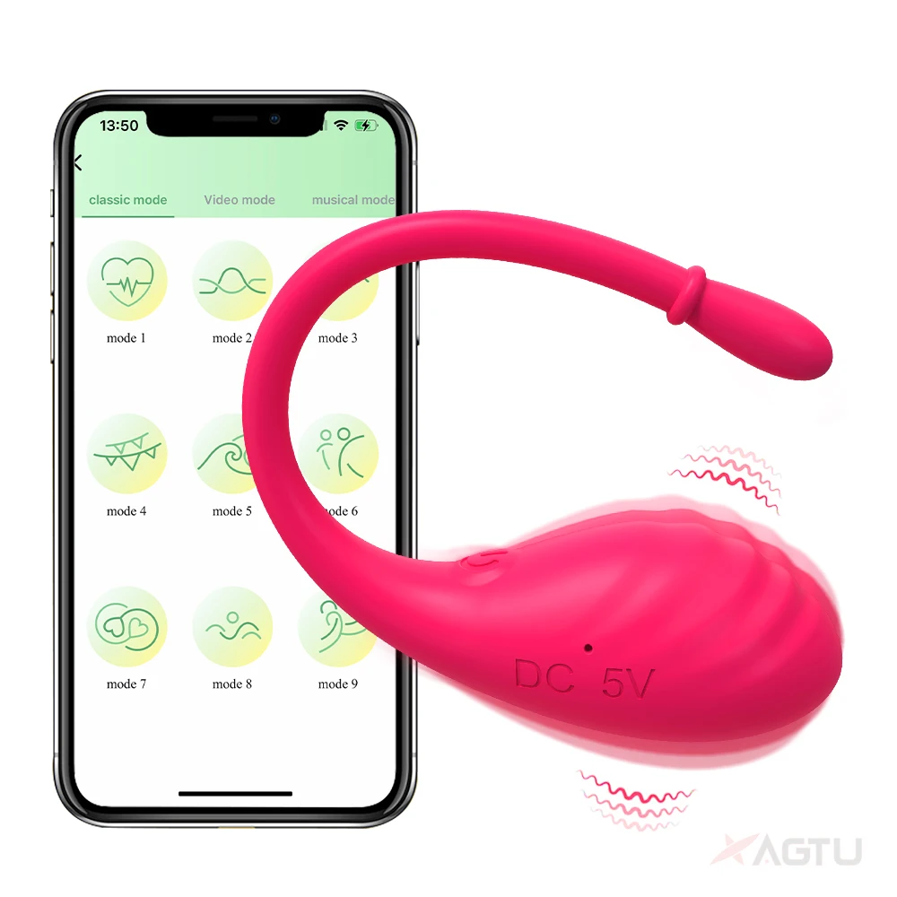 Δονητής Bluetooth APP Γυναικείο Ασύρματο Τηλεχειριστήριο Διεγερτής Κλειτορίδας Αυγού G Spot Massager Σεξουαλικά Παιχνίδια για Γυναίκες Ενήλικες_voghion.com