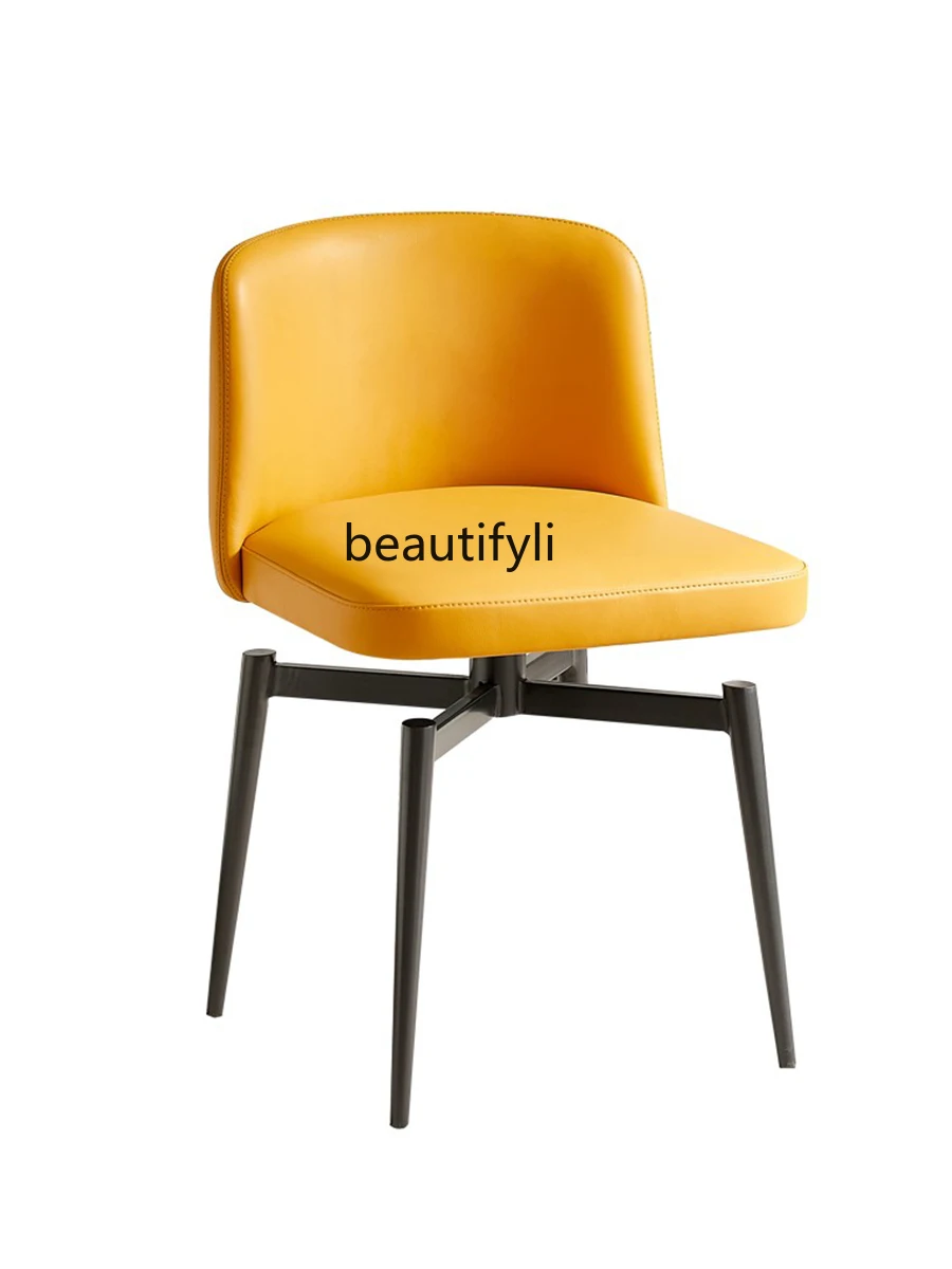 

Dining Chair Home Modern Hotel Coffee Shop Dressing Table Leather Chair Bar Stool Rotating