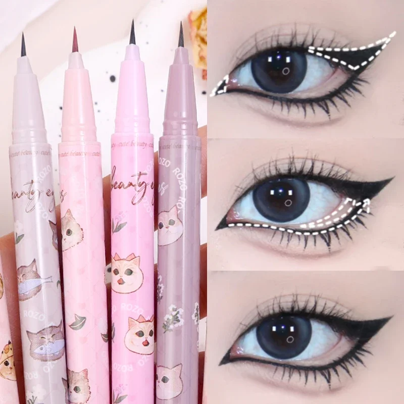 

1PCS Matte Waterproof Liquid Eyeliner Pen Makeup Ultra Thin Non Smudging Lasting Black Brown Lower Lashes Eye Liner Eye Cosmetic