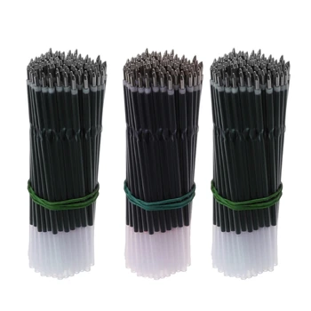 100 Pcs 0.7 mm Ballpoint Pen Refills Medium Point for Retractable Pens Blue/Red/Black Ink 107mm Length for School Office