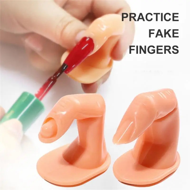 1Pcs Practice Finger Manicure Beginners Training Acrylic UV Gel Hand Finger Design False Nail Tips Model DIY Display Tools