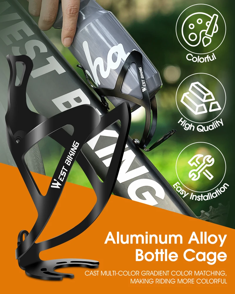 Description Picture 2 of itemWEST BIKING Bicycle Bottle Holder CNC Aluminum Alloy MTB Road Bike Water Bottle Cage Ultralight Cup Racks Cycling Accessories