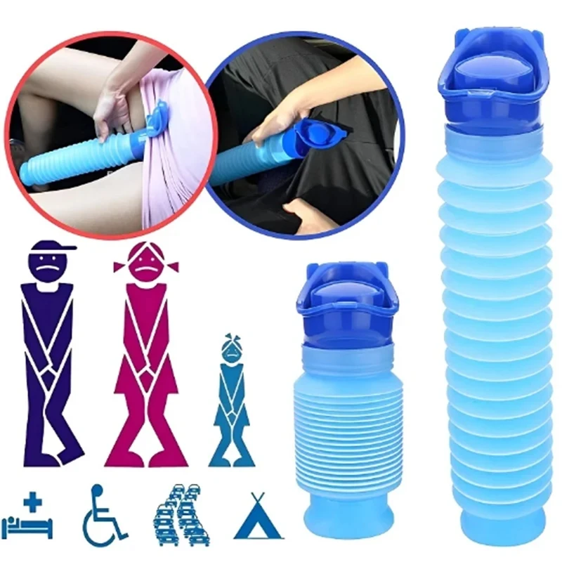750ML Outdoor Portable Urine Bag Women Men Children Mini Toilet for Travel Camp Hiking Potty Children Training Foldable Ansblue urine bag