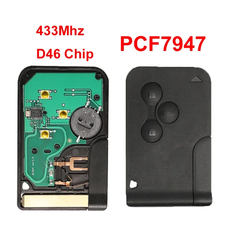 3 Bottons 433Mhz ID46 PCF7947 Chip Smart Card Key Fob for Renault Clio 3-bottons-433mhz-id46-pcf7947-chip-smart-card-key-fob-for-renault-clio