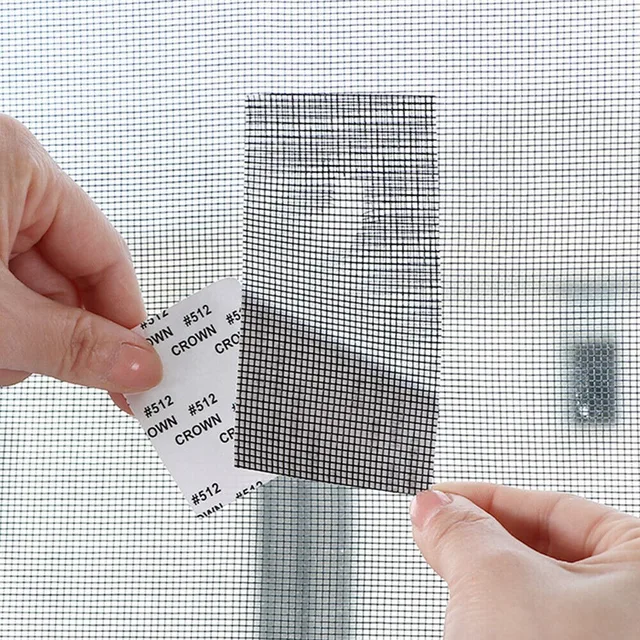 Bande de réparation d'écran de fenêtre auto-adhésive forte, Patch de réparation d'écran de filet de fenêtre couvrant les trous, larmes, maille anti-insectes et anti-moustiques 4
