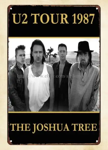 1987 год, Постер в виде дерева Джошуа U2, тур, металлический жестяной знак, новый стиль, офисный дизайн