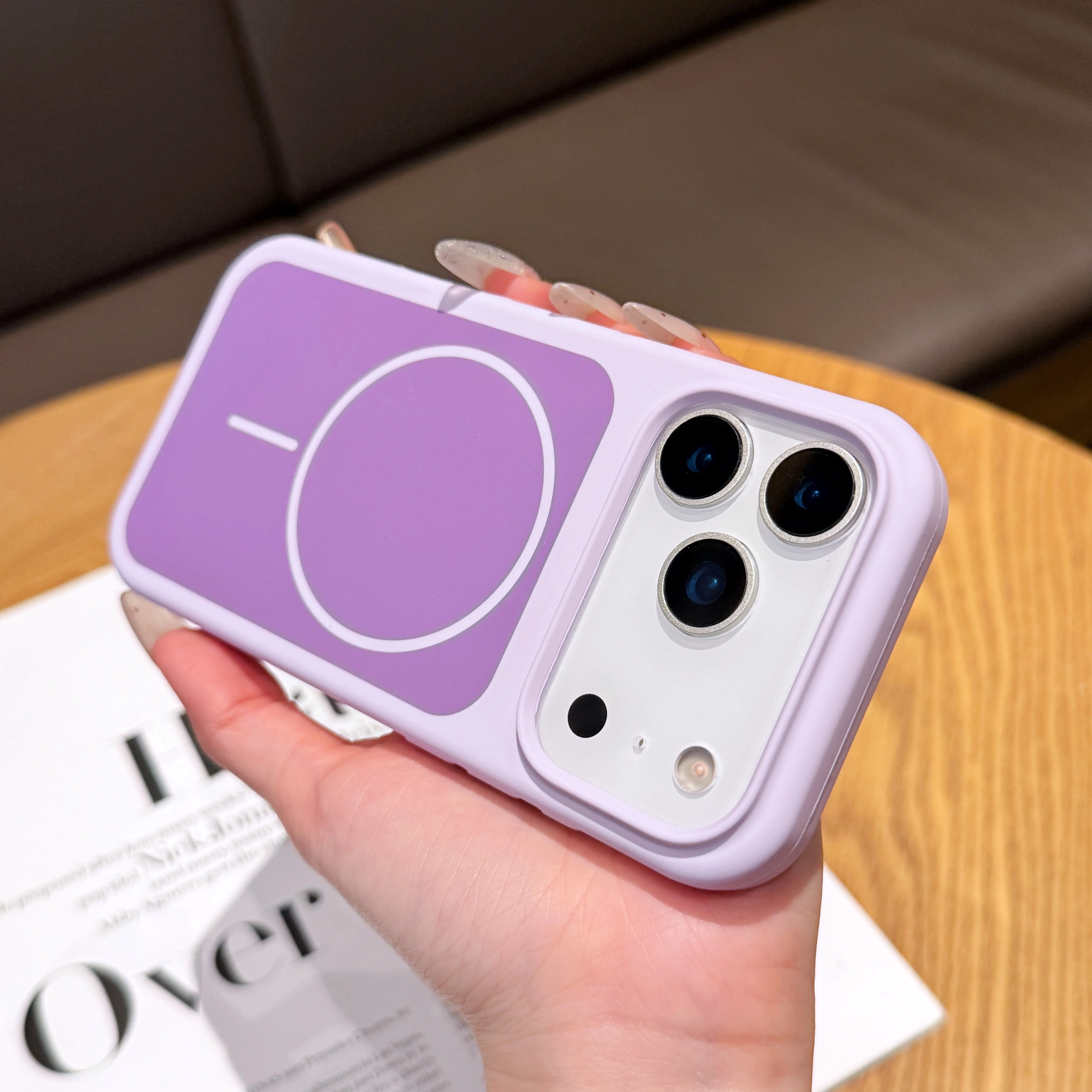 Luxurious Hit Color Liquid Silicone Magnetic Phone Case With MagSafe Charging Compatibility
