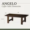 Wood Coffee Table, 48" x 24", Rustic Farmhouse Living Room Furniture, Industrial Modern Room Decor, (Aged Brown) Café Tables 2
