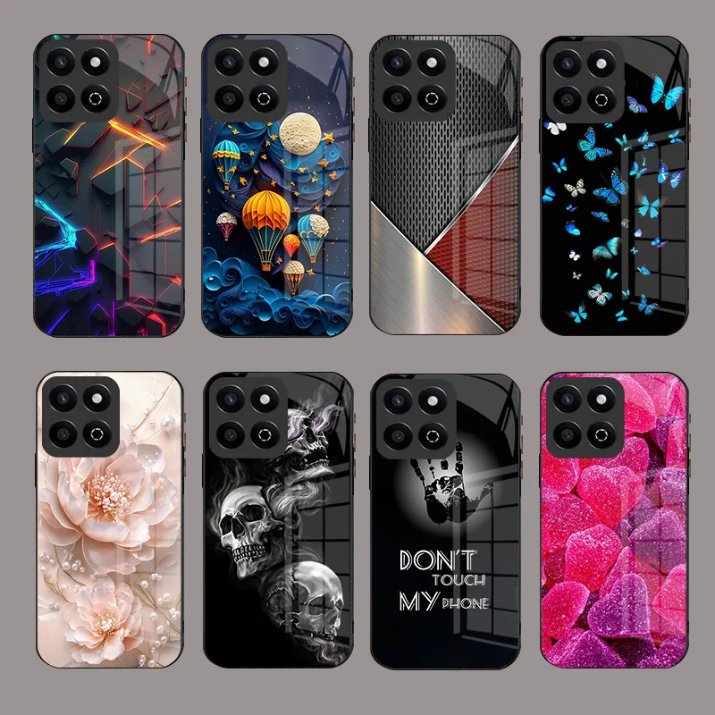 Enhanced Tempered Glass Hard PC Back Case with TPU Bumper