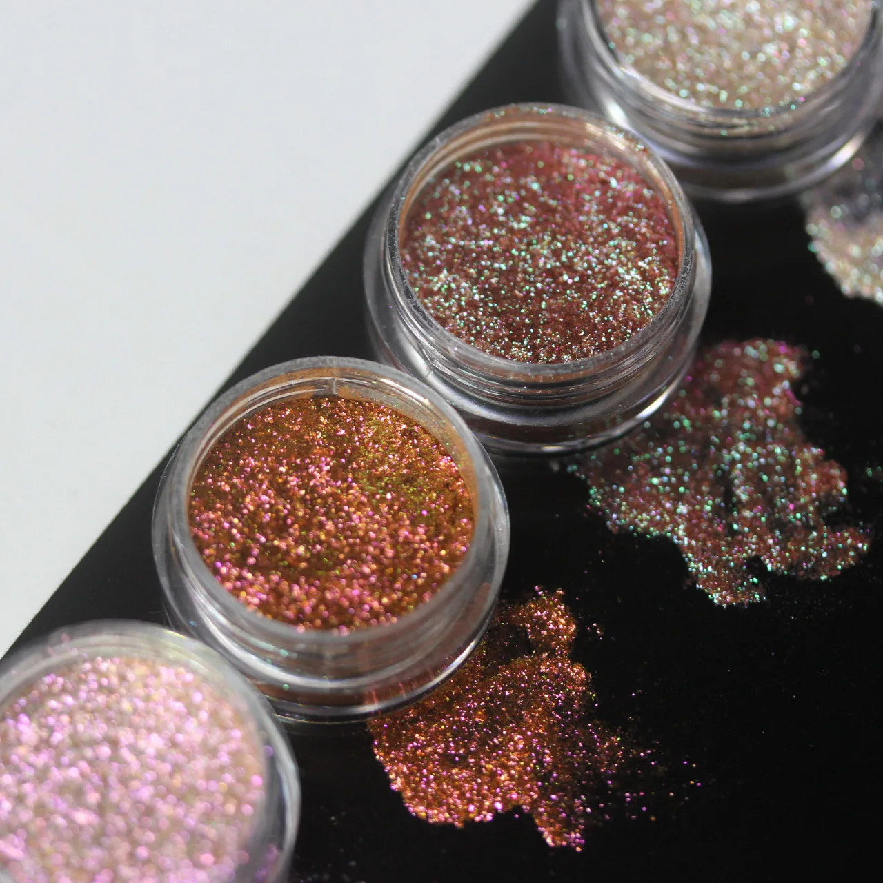 Nail Pigment Duochrome Chameleon Powder Holographic Shinging Rubbing Pigments High-Gloss Manicure Dust for Soap Making Cosmetics Nail Polish