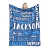 30 Colors Personalized Name Flannel Blanket For Girls Boys Letter Monochrome Customized Baby Adult Name Blanket Birthday Gift 6