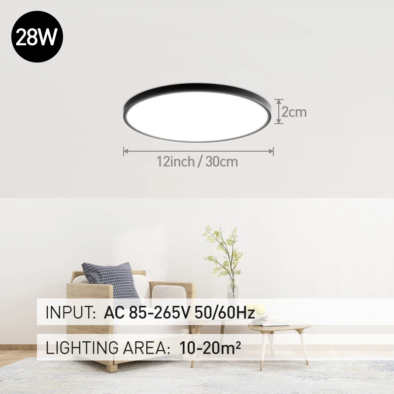 20inch Dimmable Led Ceiling Lamps Smart APP Remote Control Ultra-thin Bedroom Ceiling Lights Panel Light For Living Room Kitchen bathroom ceiling light fixtures Ceiling Lights