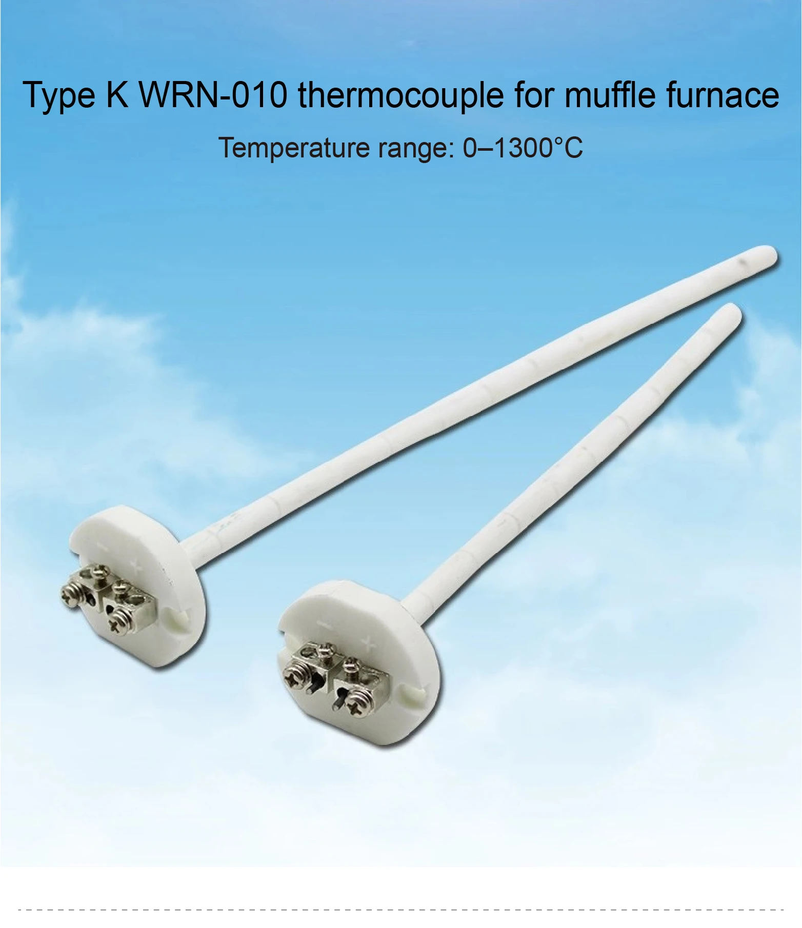 WRN-010 K Type High Temp Thermocouple Sensor 2mm Dia Ceramic Probe 0-1300C for R