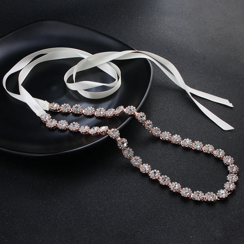 Rhinestone Belts for Women Wedding Accessories Crystal Fashion Prom Dress Belt Strass Bride Sash Bridesmaid Gift bridal waistband bridal dress decoration
