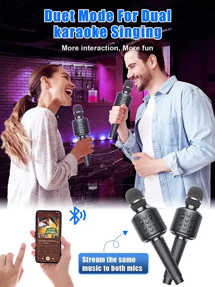 ワイヤレスカラオケマイク  y11s カラオケマイク Bluetooth ワイヤレスマイク ポータブル歌う