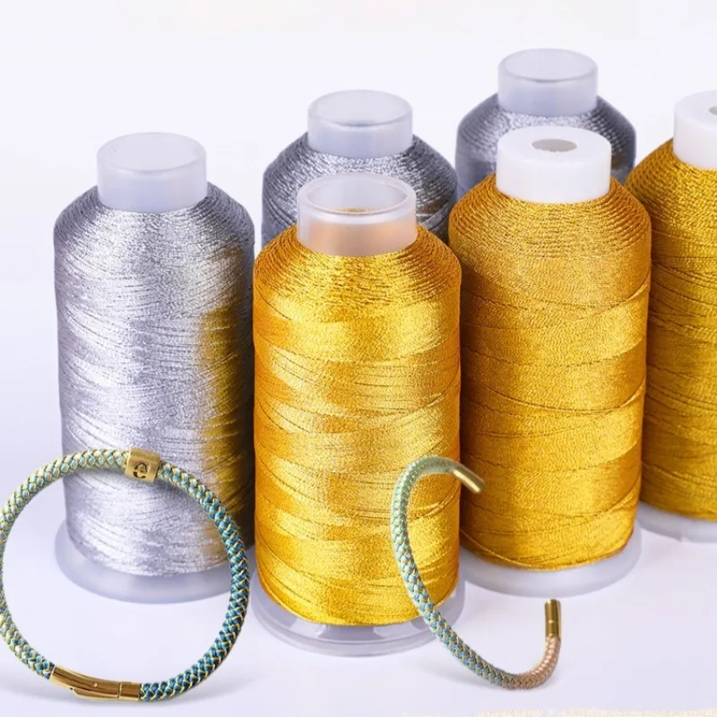 Metallic Silver and Gold Thread for Handmade Jewelry and DIY Crafts