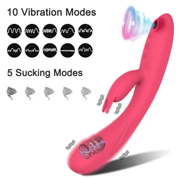3 in 1 Rabbit Vibrator For Women Clitorits Sucker G-Spot Dildo Female Clit Sucking Vacuum Stimulator Sex Toys for Adults 18 2