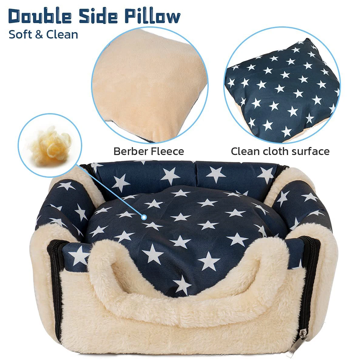 Dog Pet House Dog Bed For Dogs Cats Small Animals Sleeping Bed Indoor Soft Cozy Cave Foldable Removable Warm Cats Kennel