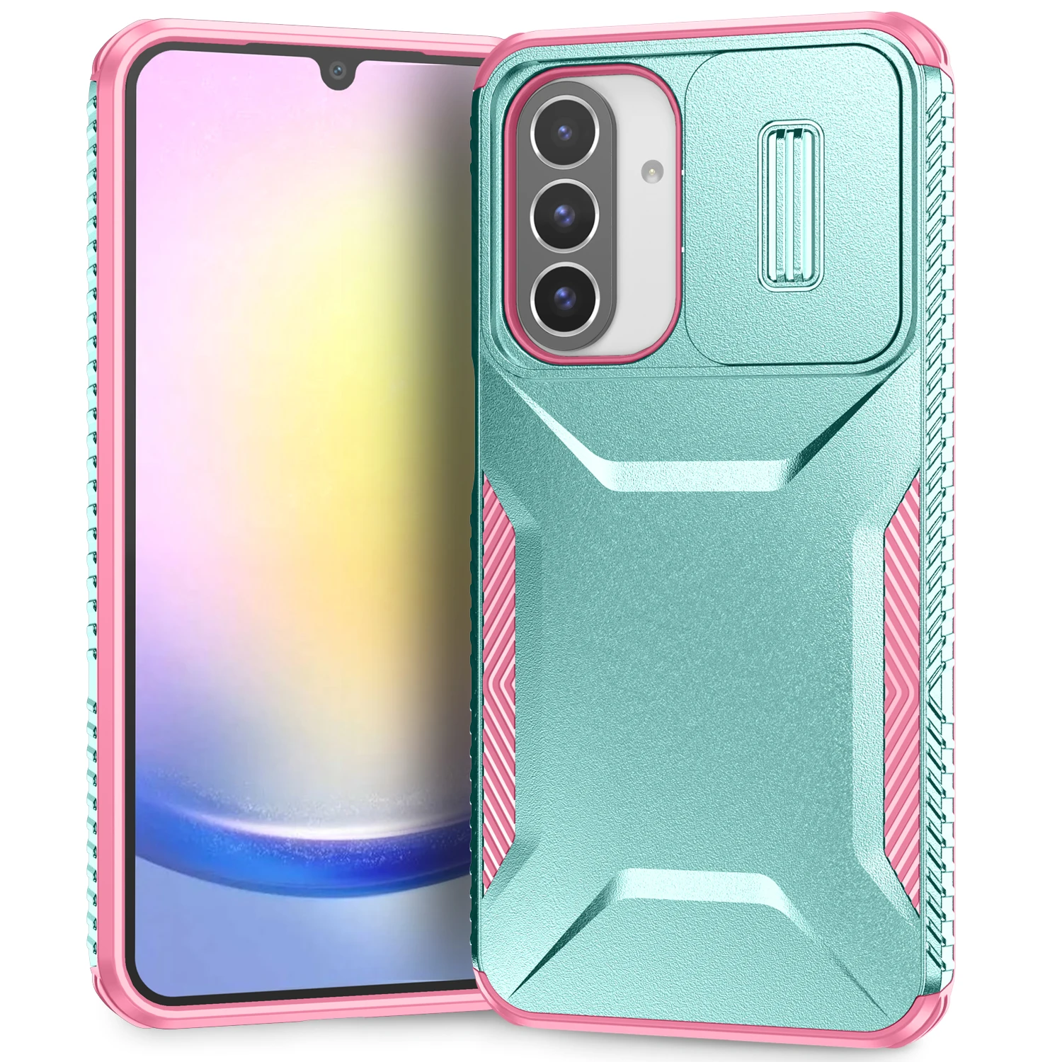 Armor Shockproof Case with Camera Lens Slide Cover