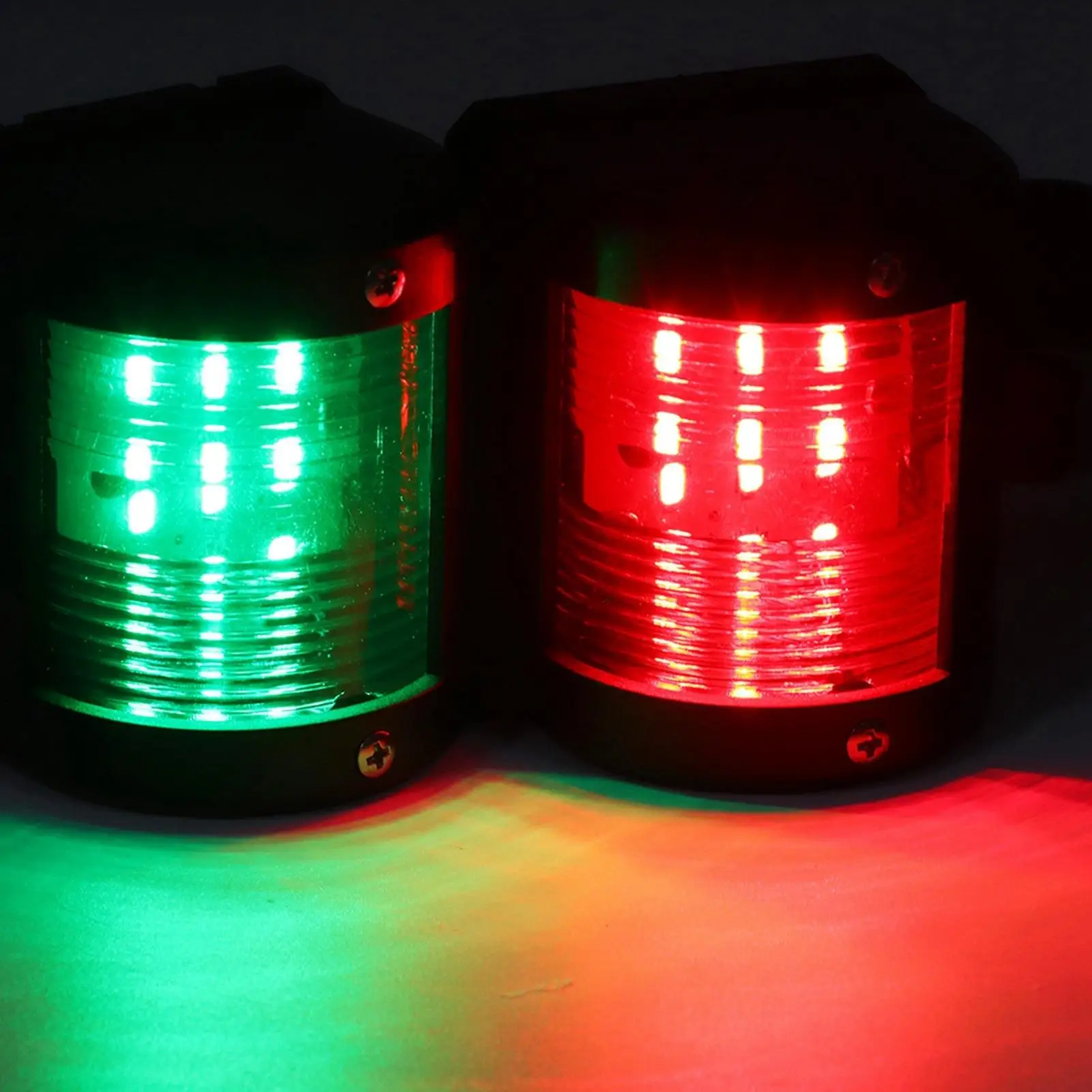 1Pair of IP66 Signal Lamp Red Green Navigation Warning Light for marine Boat Yacht 12V Watercraft Styling