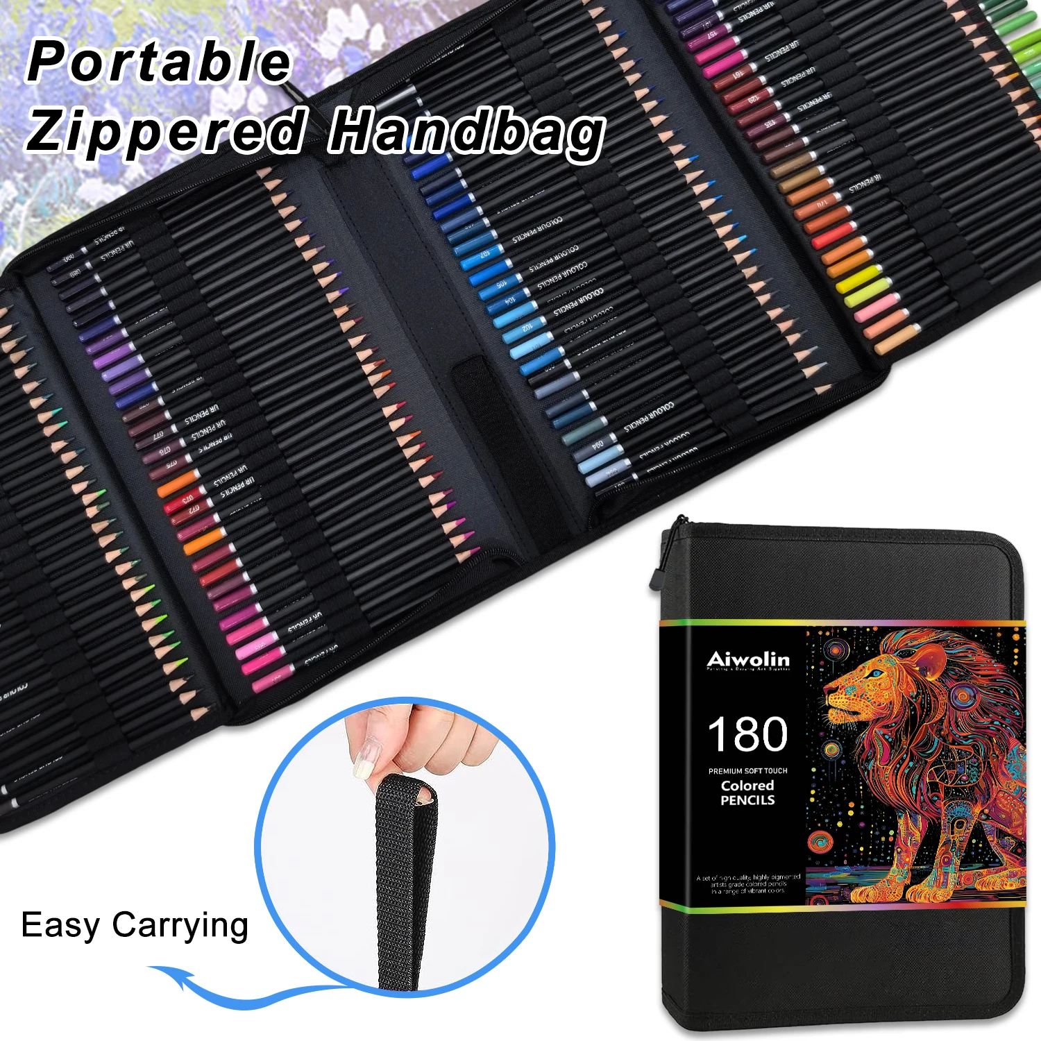 Deluxe Artist Sketching & Coloring Set with Travel Case and Bonus Coloring Book