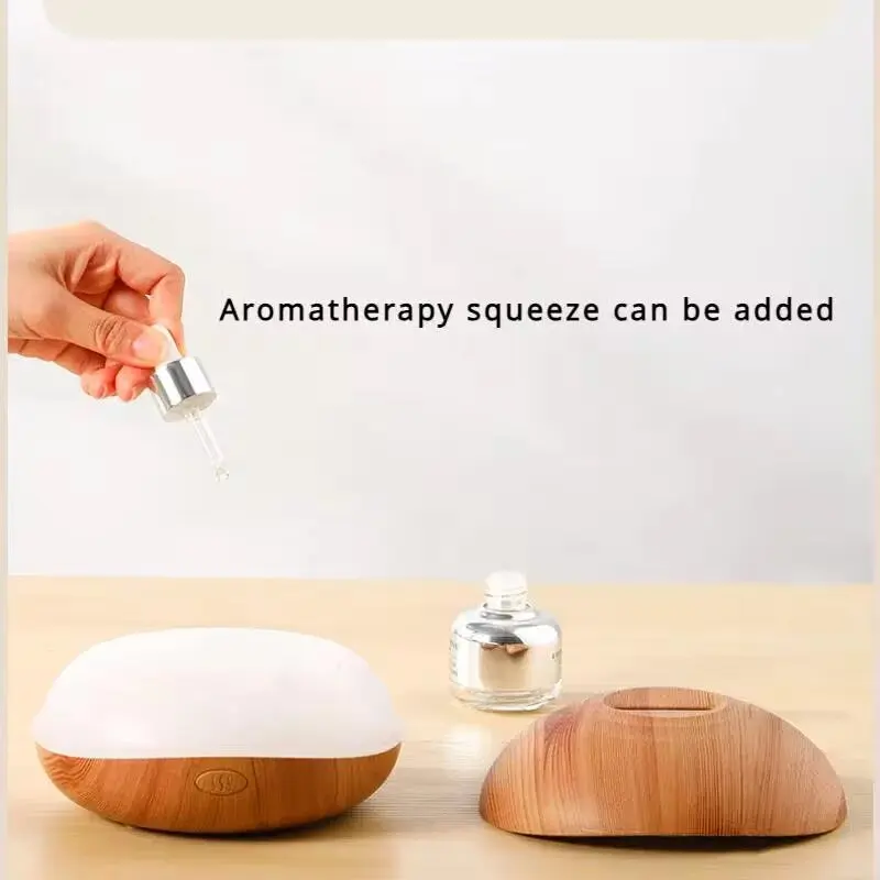 Aromatherapy Machine Desktop silent humidifier flame wood grain aromatherapy machine air ultrasonic atomizer atomization