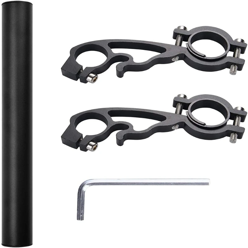 Road Bike Handlebars Extender Light Weight Double Bike Handlebars Bracket Bicycles Stem Tube Extension Cycling Accessories