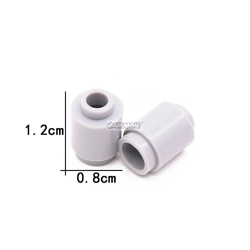 Marumine 1x1 Round Cylinder Bricks 100PCS Technology Changeover Catch Parts 3062 30068 Assemble Particles Building Blocks Toys 6