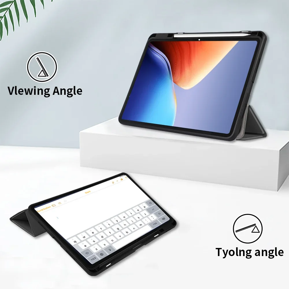 Premium Leather Stand Case with Pencil Holder