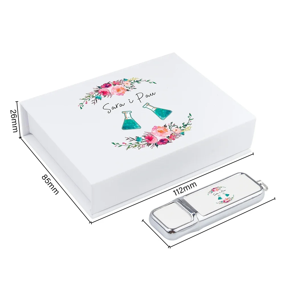 예쁜 가죽 펜 드라이브 128GB 무료 사용자 정의 색상 로고 USB 플래시 드라이브 64GB 선물 상자 메모리 스틱 32GB 크리 에이 티브 USB 메모리 16GB