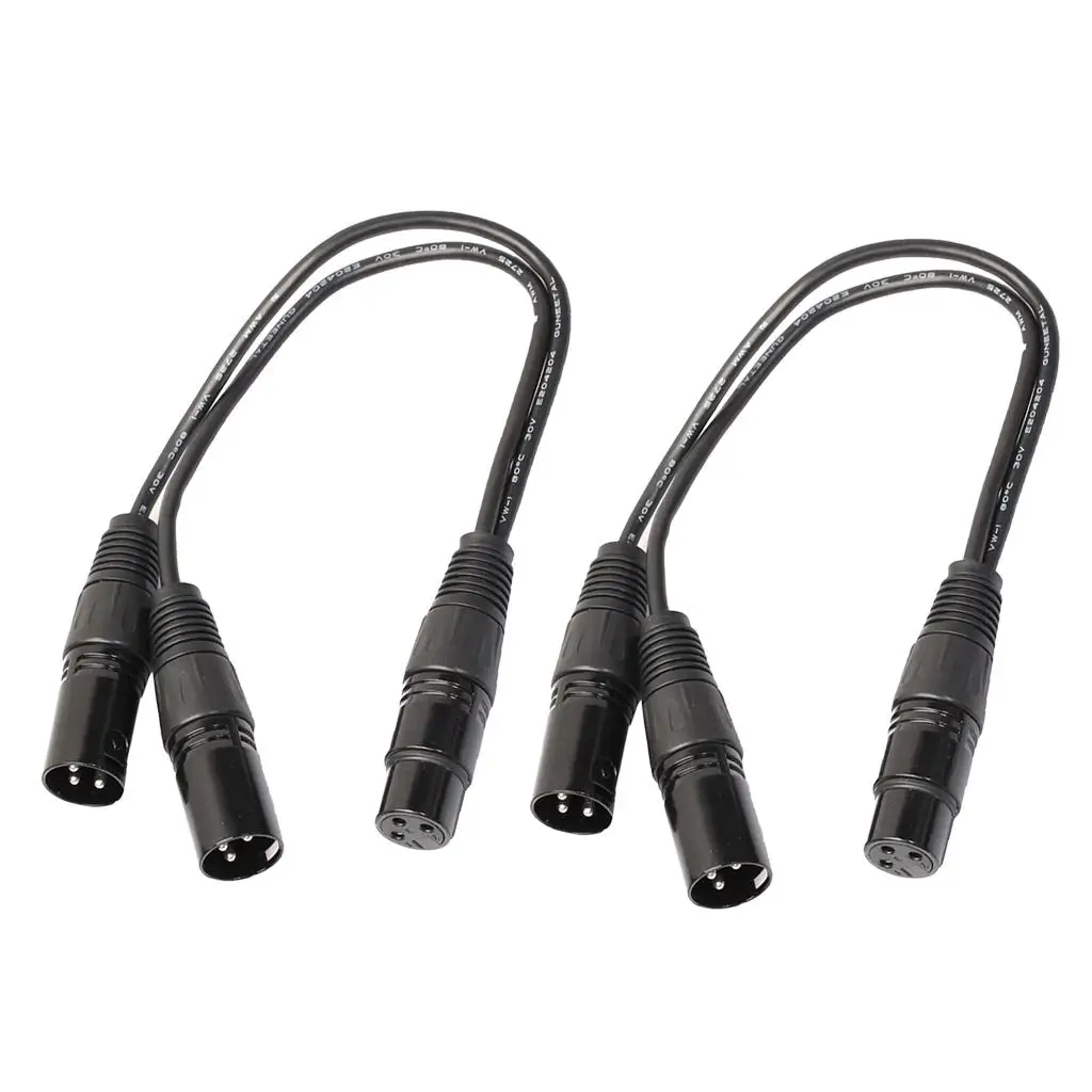 XLR 마이크 케이블 3핀 Y 스플리터 오디오 패치 커넥터 스튜디오 마이크 DJ 믹서용 아연 합금 내구성 어댑터