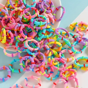 50/100/200/300pcs Assorted Elastic Hair Tie Durable Ponytail Holders for Women Girls Soft Stretchy Rubber Bands Hair Accessories