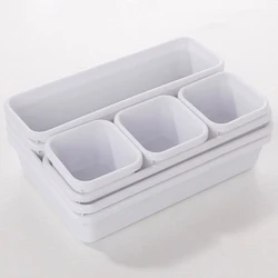 8 - Piece Dustproof Drawer and Desk Organizer Set for Home and Office Essentials (White)