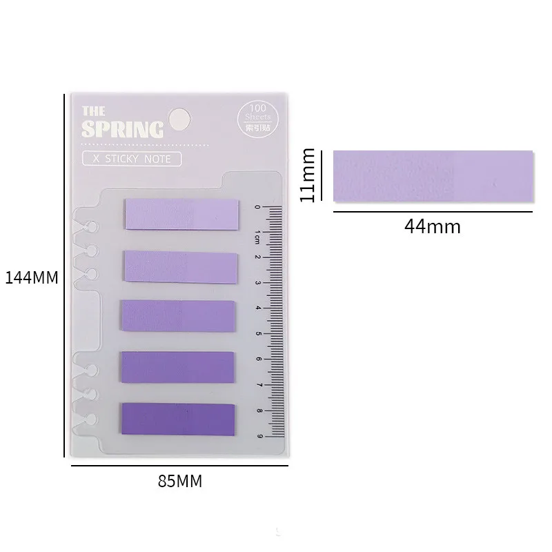 100 Sheets/pack Colorful Sticky Notes Memo Pad Label Note Bookmarks Notepad School Office Student Stationery Supplies 4