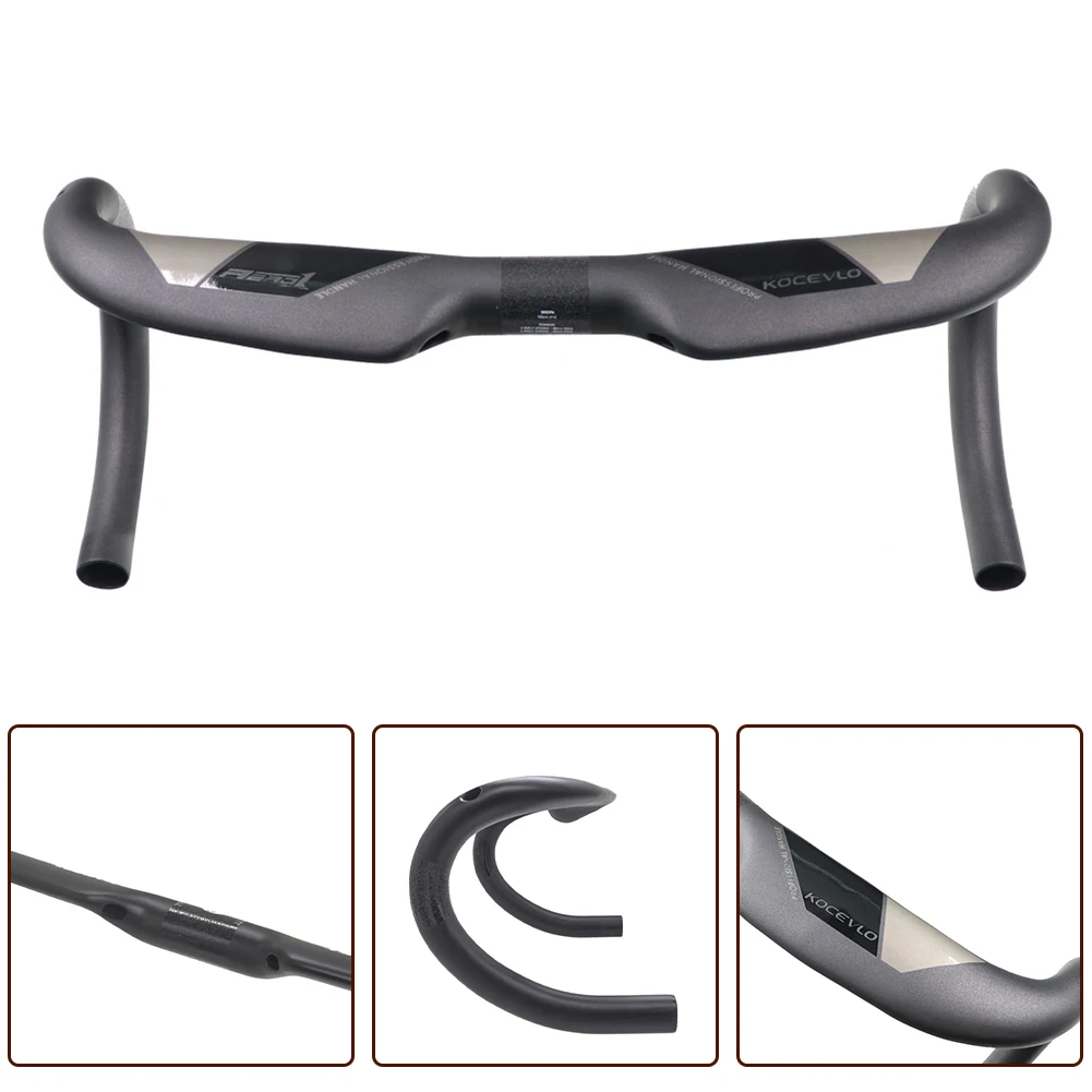 

Bicycle Carbon Fiber Handlebar 31.8x400/420/440MM Reduce Resistance Bent Bar Inner Routing Handle Bar Bike Accessories