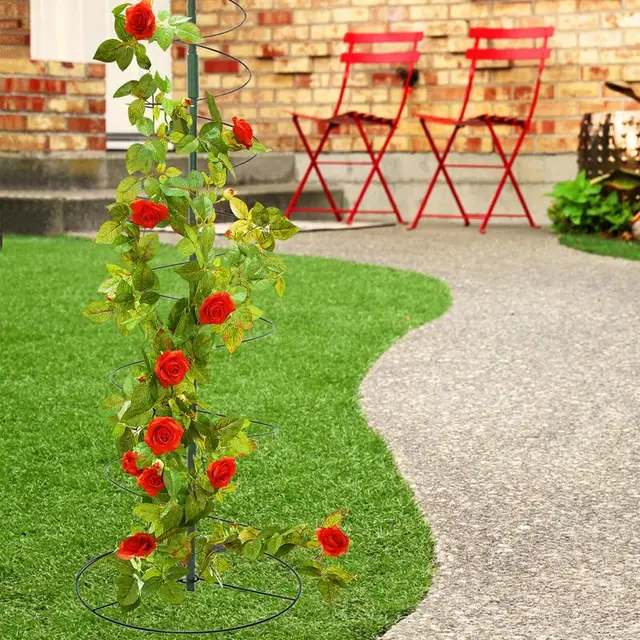 Spirálnövény Támogatja A Nyújtható Paradicsomnövekedést Támogató Gyűrűk Paradicsom Támogatója Ketrec Mászó Növények Kerti Támogatás - Image 4