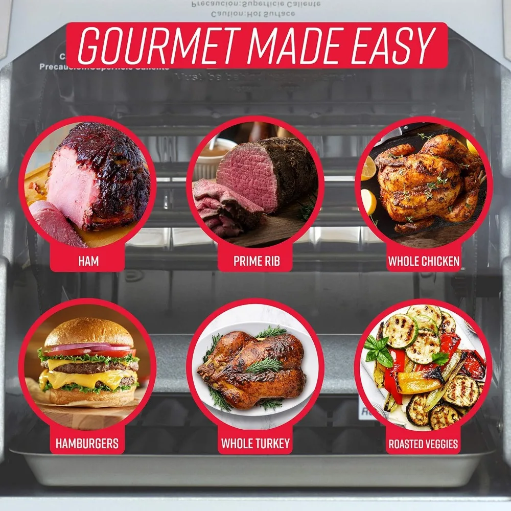 ST5000PLAT Digital Showtime Rotisserie, Platinum Edition, Cooks Food Perfectly Every Time, 3 Cooking Modes: Roast