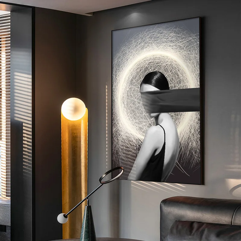 Waliicorners Nordic Wall Art Picture Home Office Decor Black White Fashion Lady Girl Woman Modern Canvas Painting 6 Sff9ad3a23c4947a2a8004c13c3b14b102