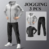 Tenue de Sport à séchage rapide pour hommes, ensemble de sous-vêtements de course, combinaison de Sport à Compression, collants de basket-ball, vêtements de Fitness, Jogging, Sportswer 2